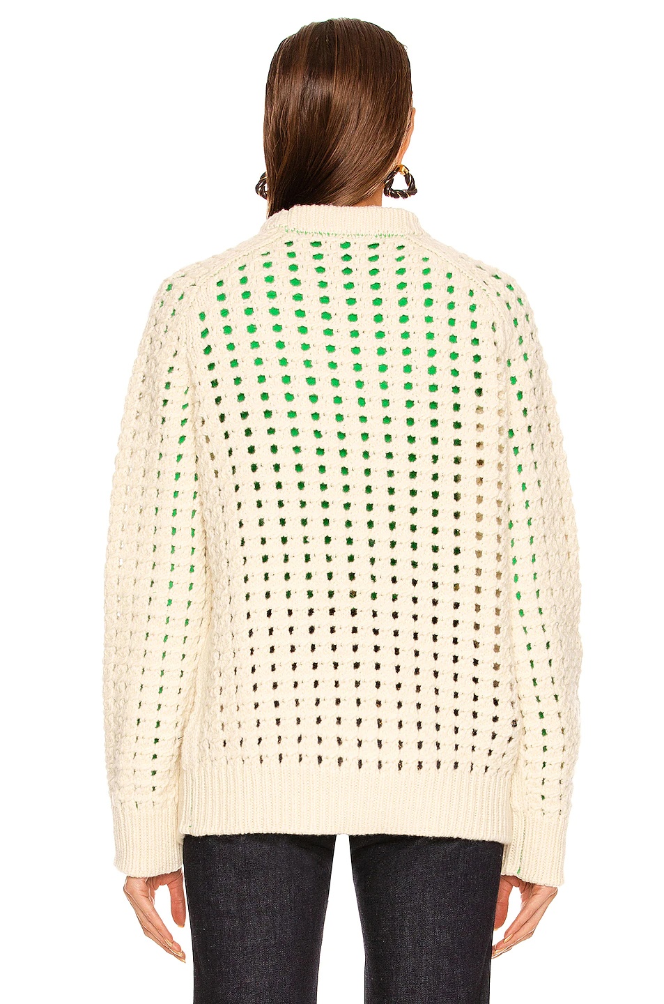 Open Cable Knit Sweater - 3