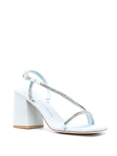 Stuart Weitzman crystal-embellishment open-toe sandals outlook