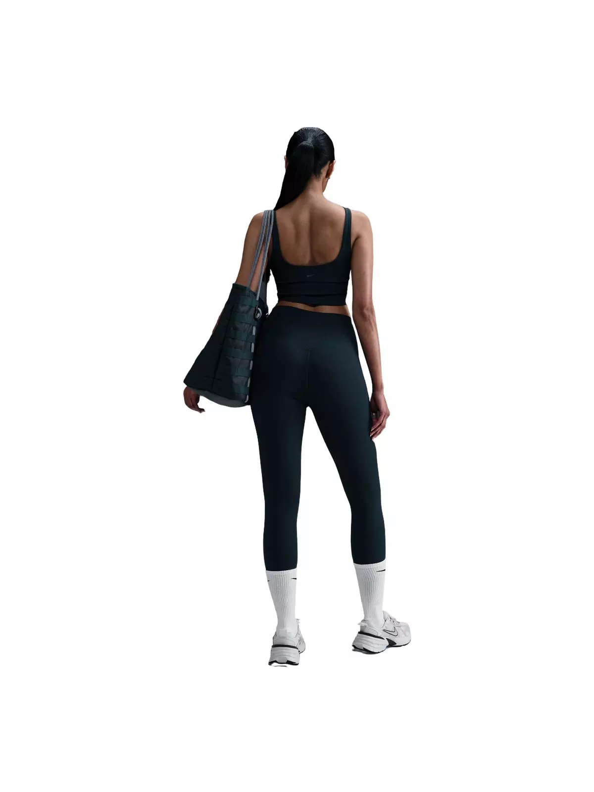 Women's Zenvy Ribbed Light-Support Padded Longline Sports Bra - Blue - 5
