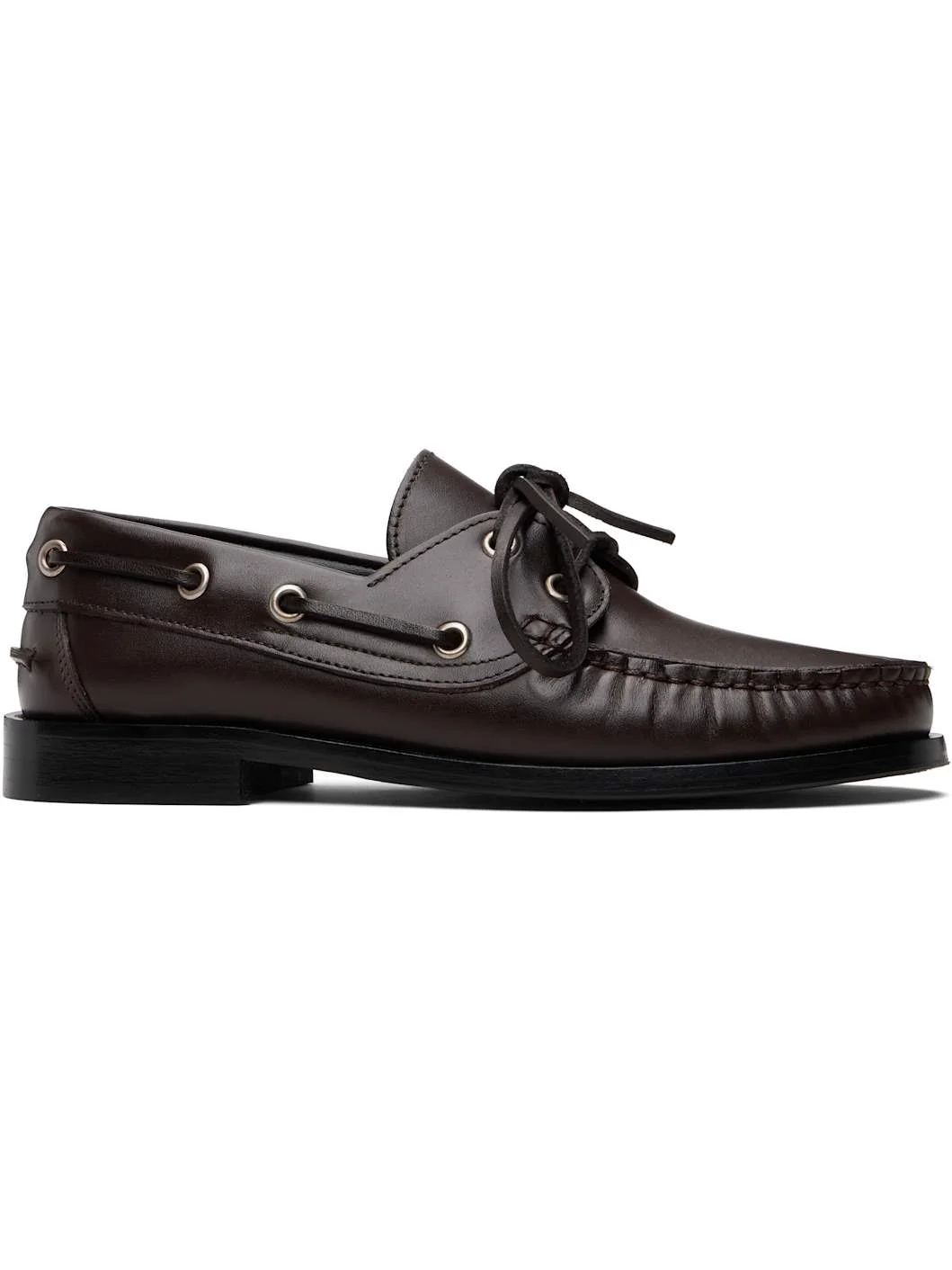Brown Harris Leather Boat Shoes - 1