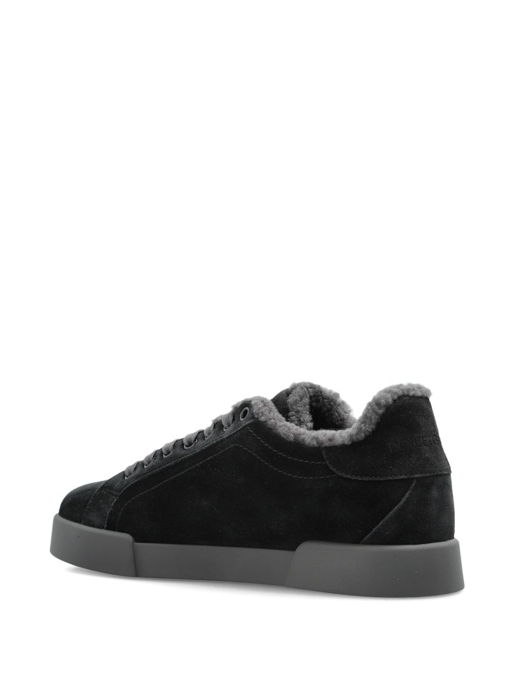 logo-detail suede trainers - 4