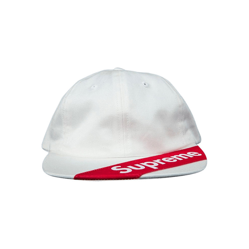 Supreme Visor Label 6 Panel 'White' - 1