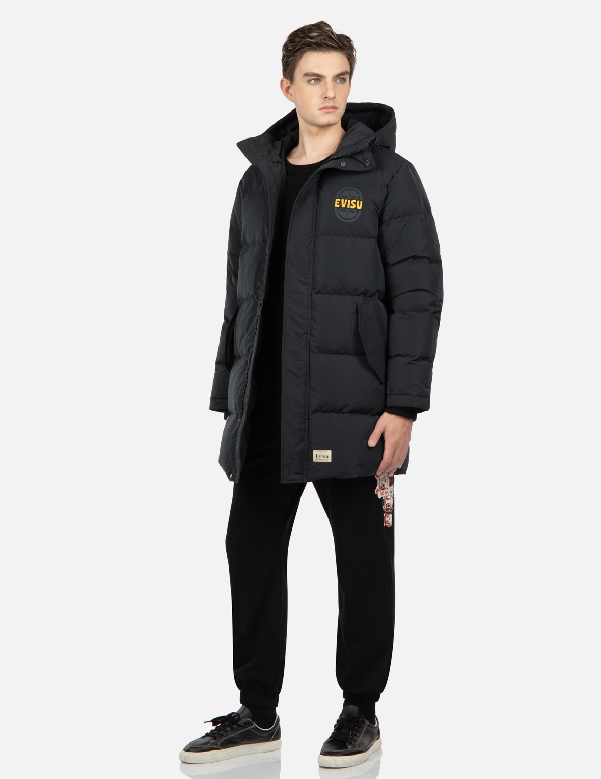 EVISU SQUAD DAICOCK PRINT DOWN COAT - 4