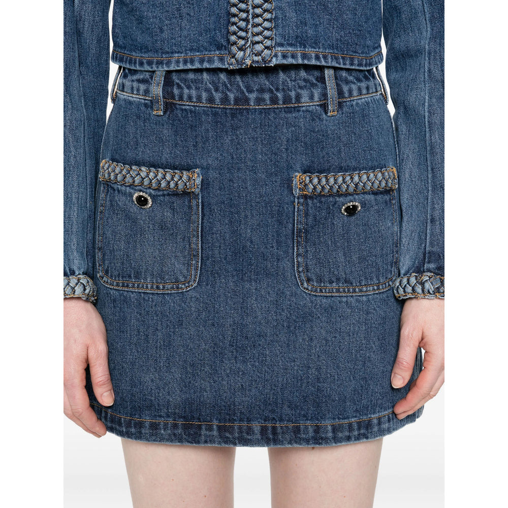 Self-Portrait Blue Skirts - A-Line Skirts Women - 2
