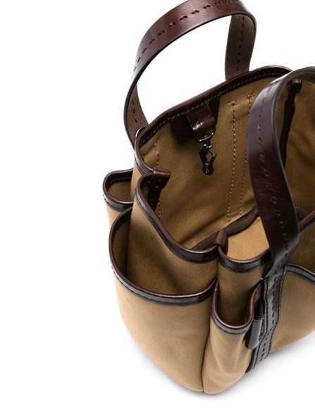 Giardiniera Mini canvas and leather tote bag - 2
