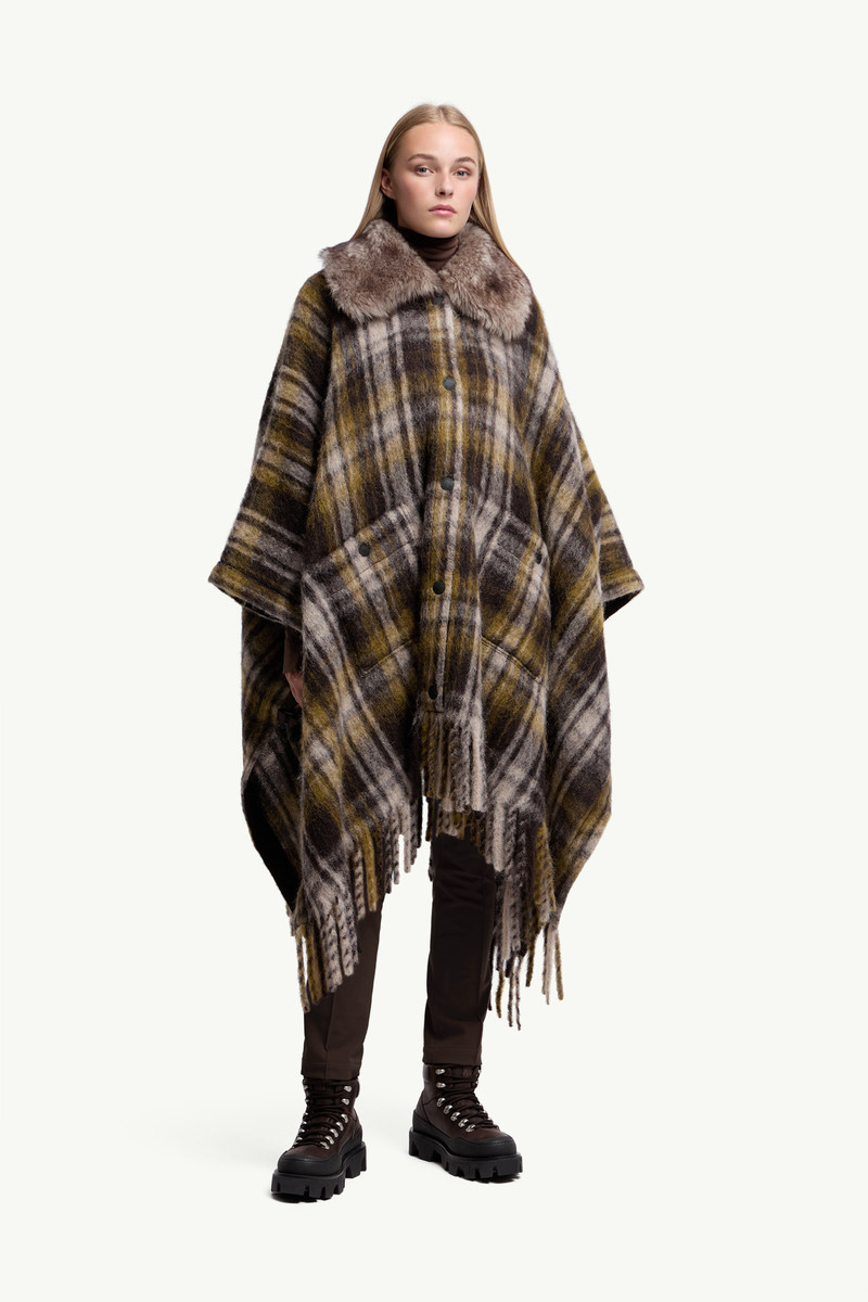 Mohair, Alpaca & Wool Blend Fringed Cape 3