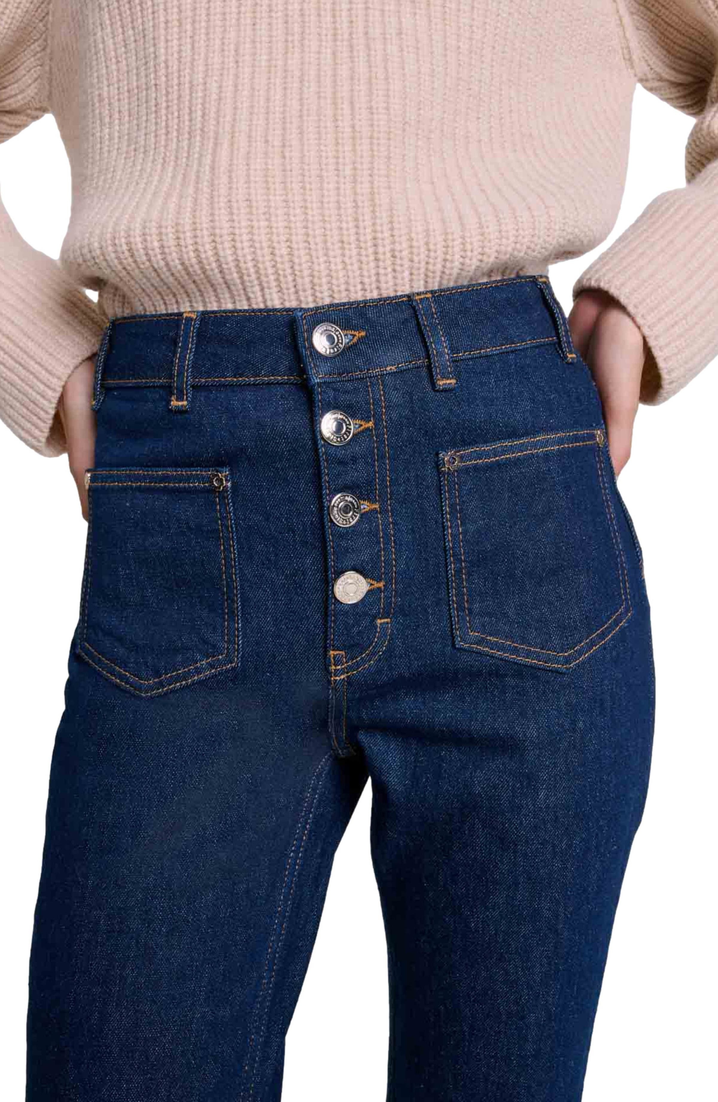 maje Denim jeans with pockets in Dark Blue at Nordstrom - 5
