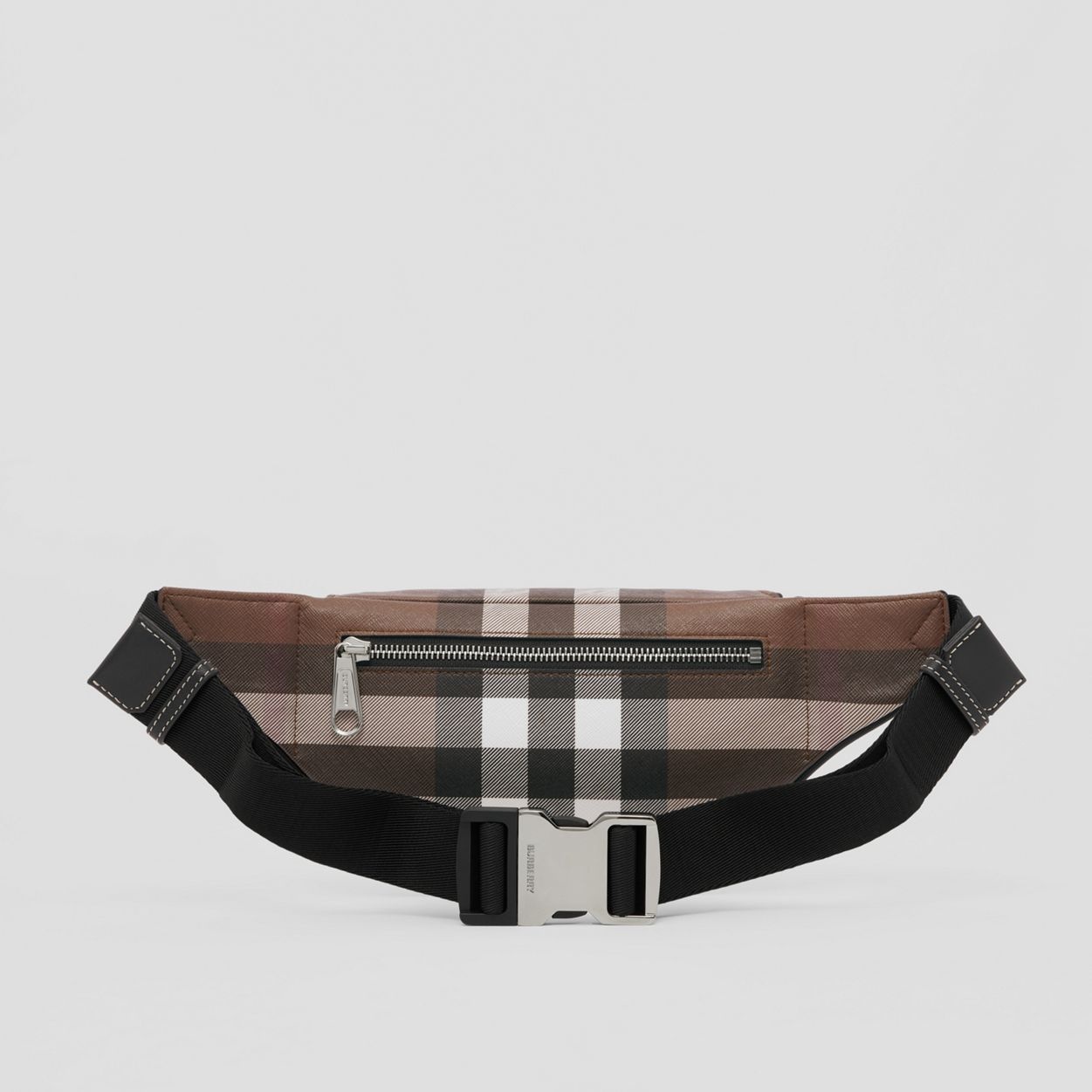 Mini Check and Leather Bum Bag - 10