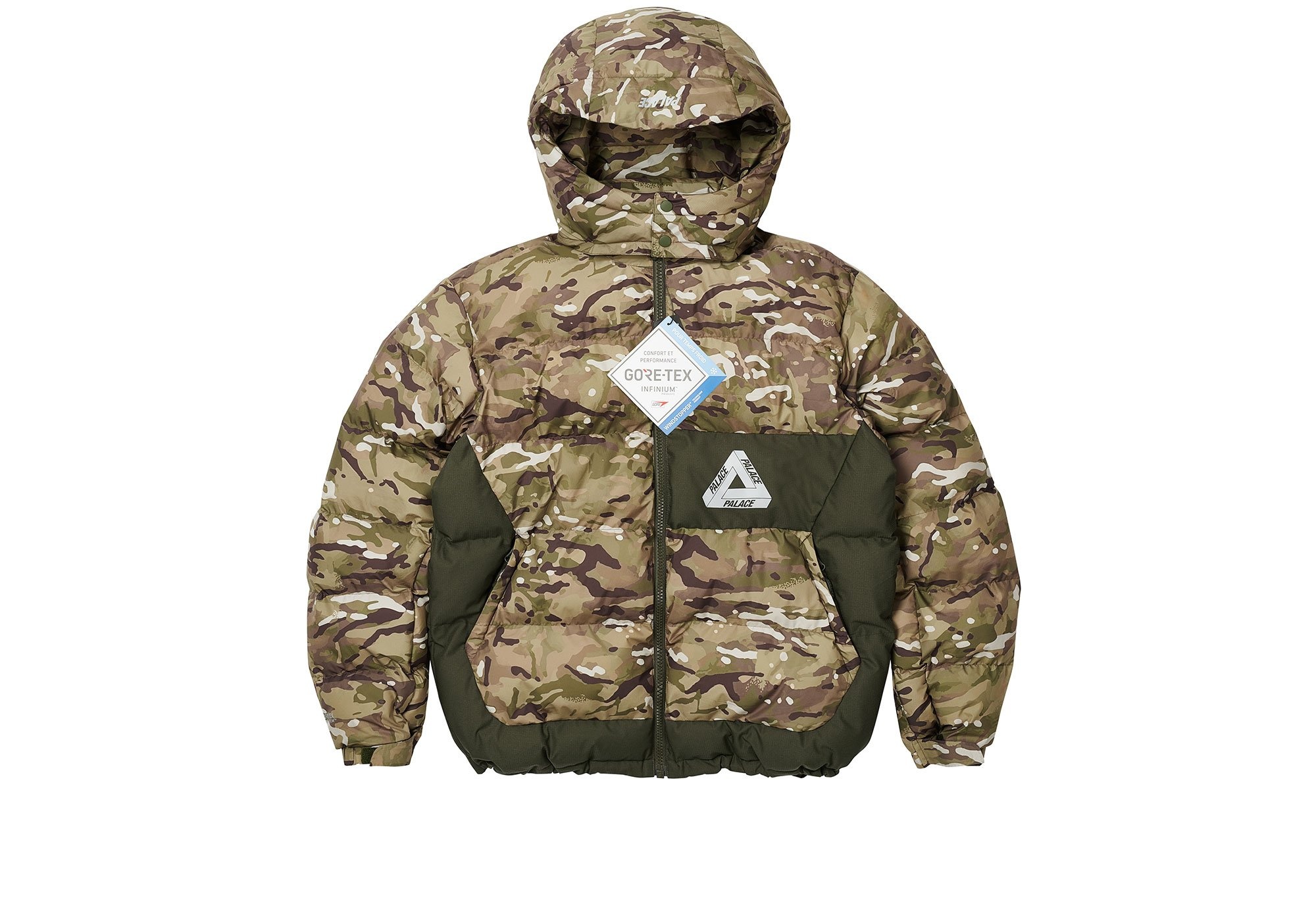 PALACE GORE-TEX INFINIUM PUFFA GREEN CAMO - 1