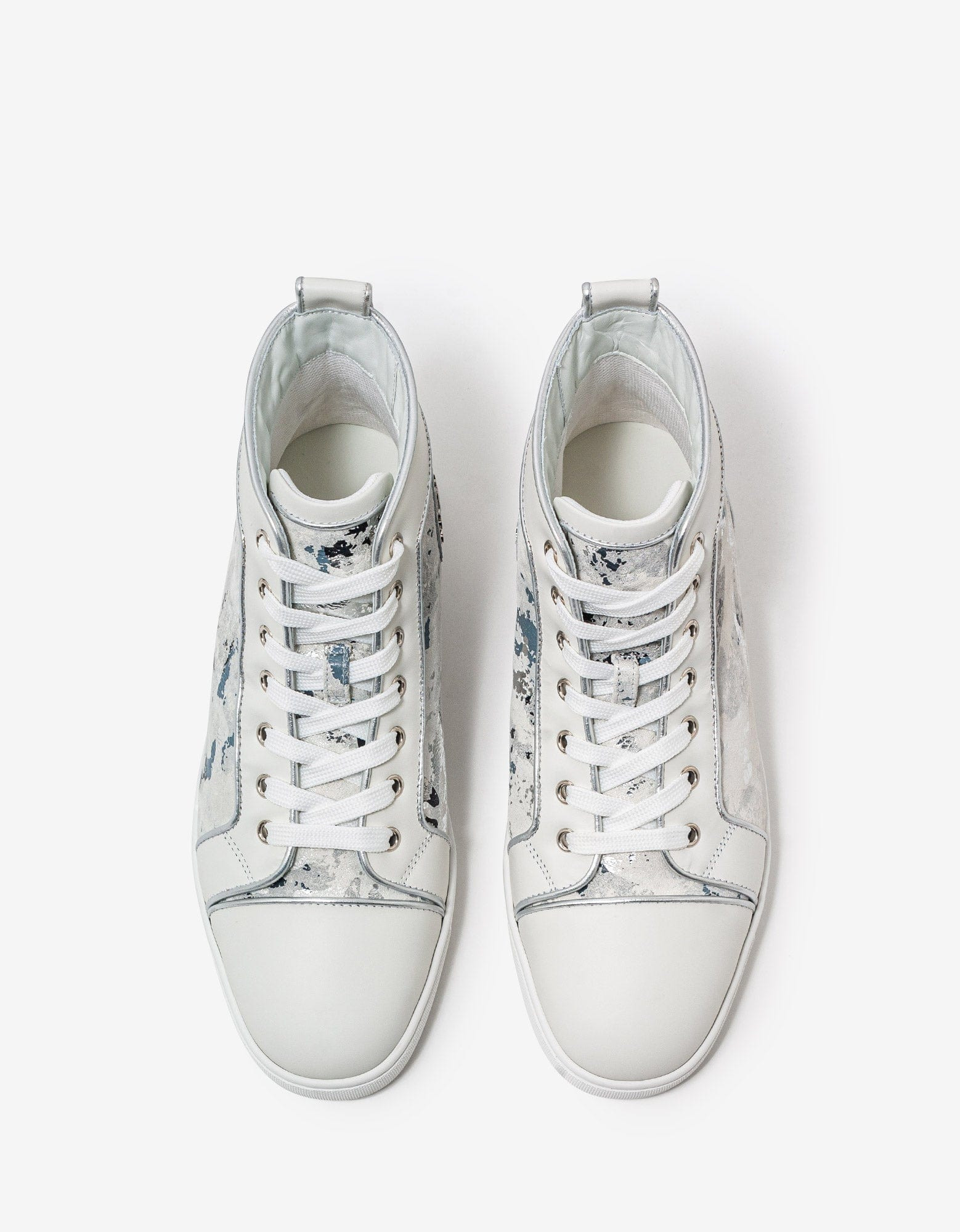 Christian Louboutin Louis Orlato Flat Gravity White High Top Trainers - 5