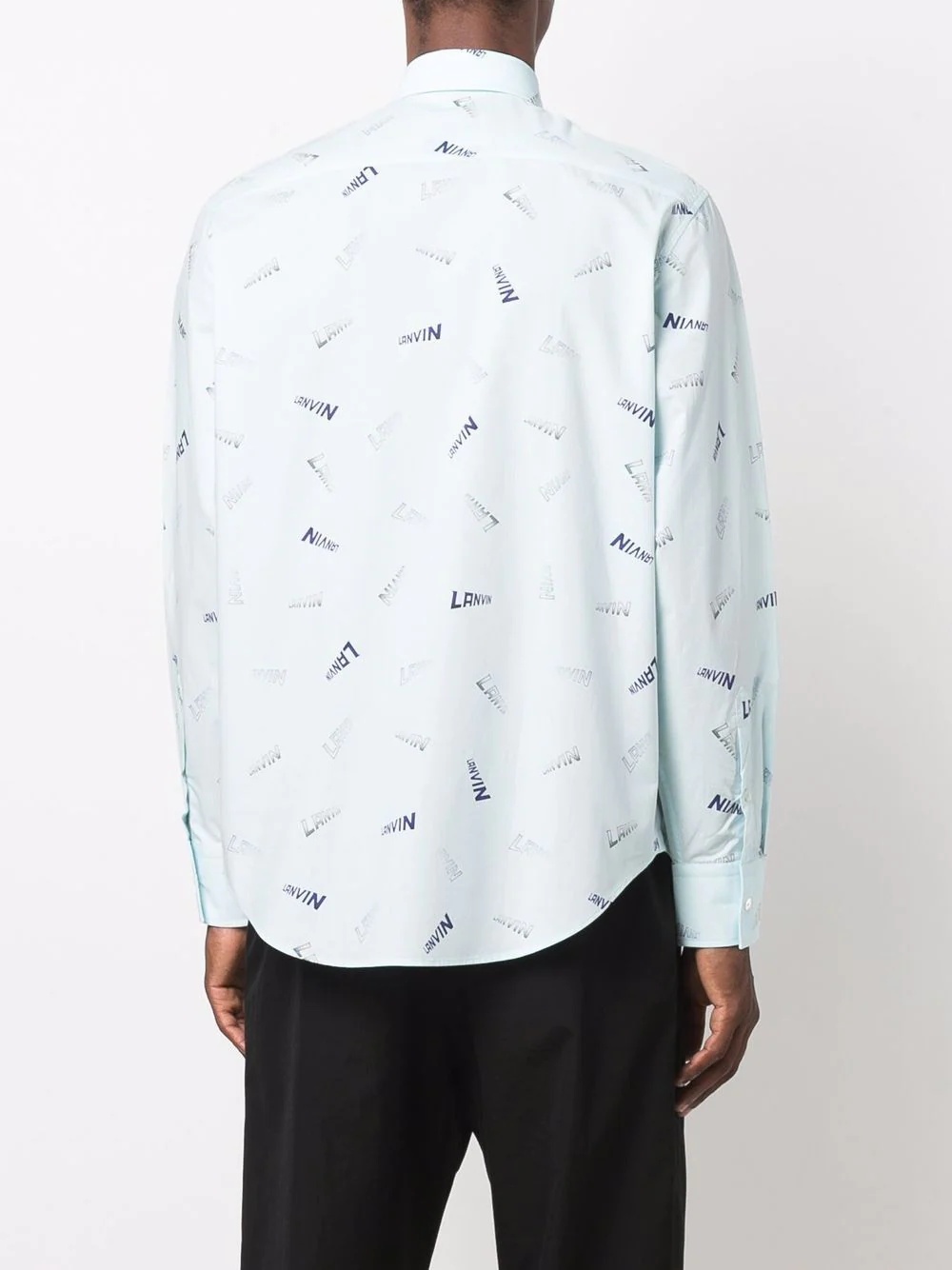 logo-print poplin shirt - 4