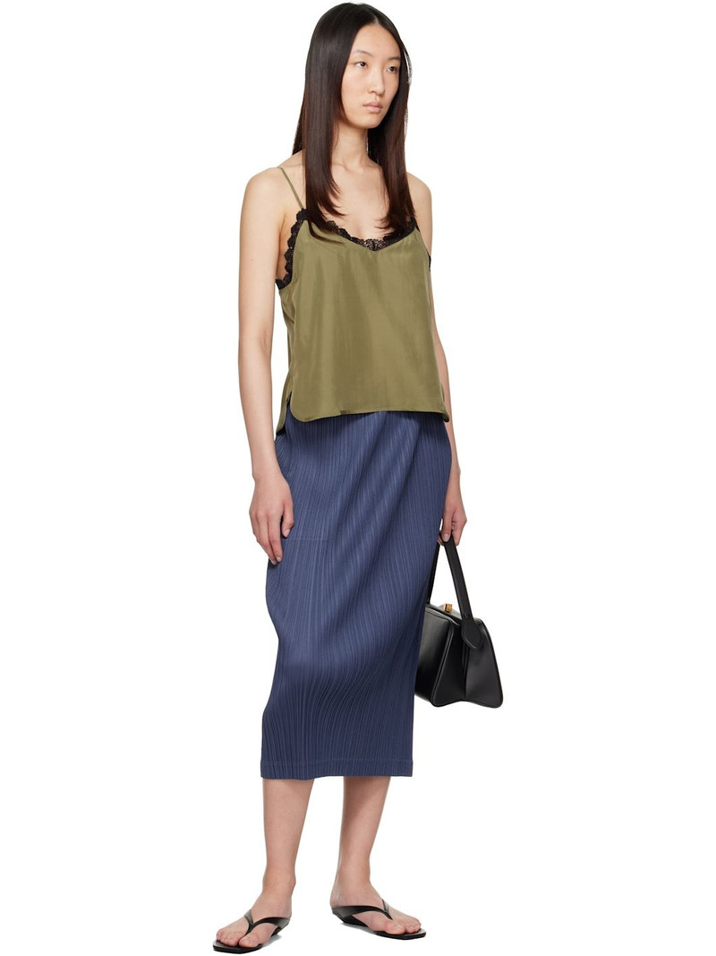 Pleats Please Issey Miyake Navy May Loop Bottoms Midi Skirt outlook