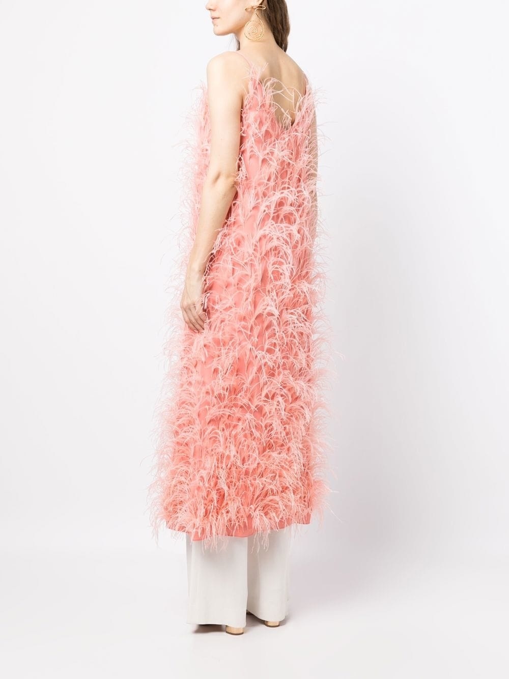 feather open-front tunic - 4