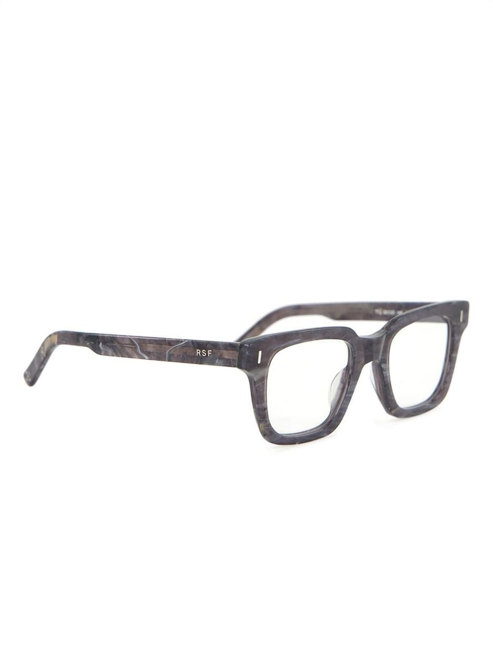 marble-effect square glasses - 3
