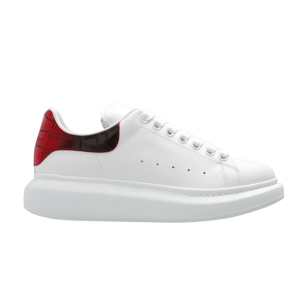 Alexander McQueen Wmns Oversized Sneaker 'Gradient Croc - White Welsh Red' - 1