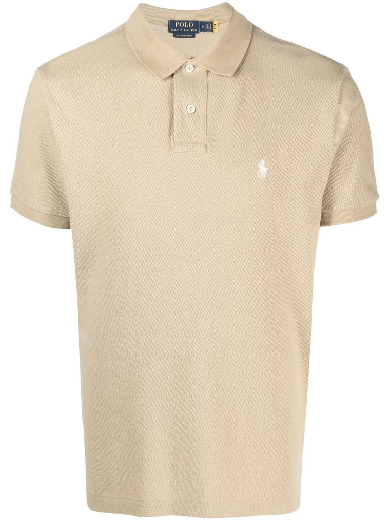 logo-embroidered polo shirt 1