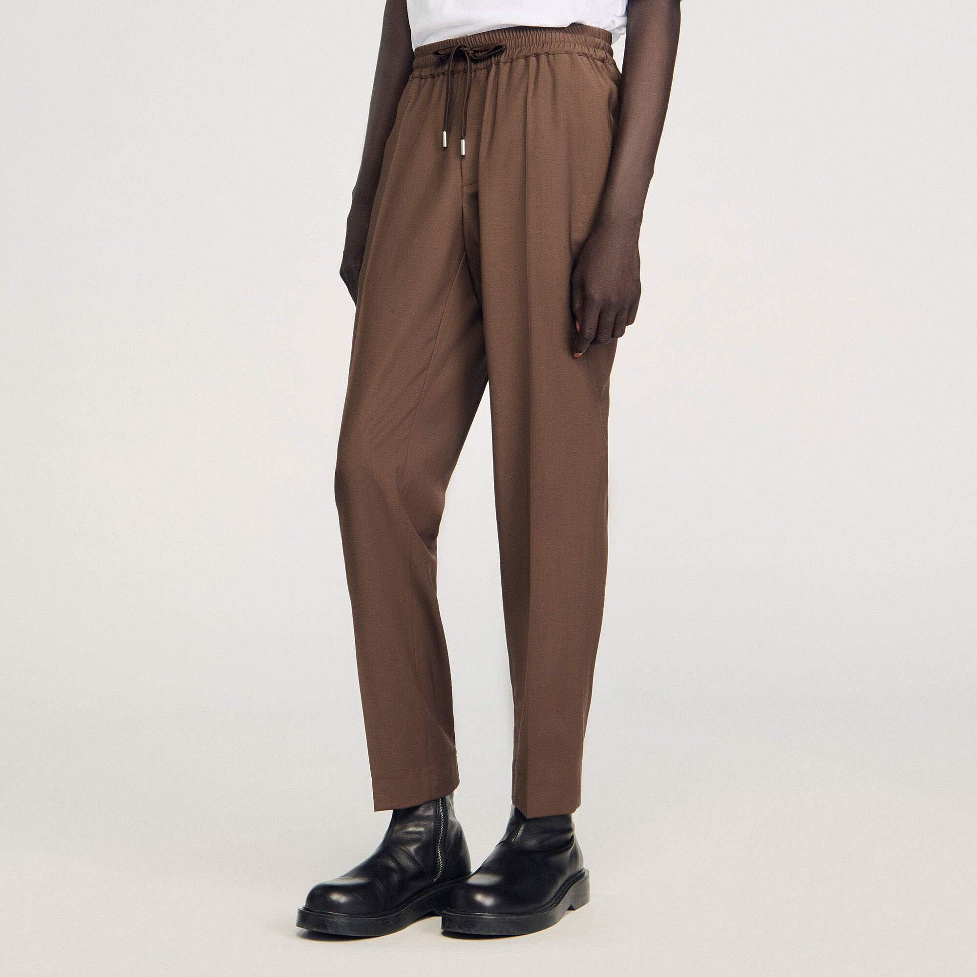 ELASTICATED STRAIGHT-LEG PANTS - 4