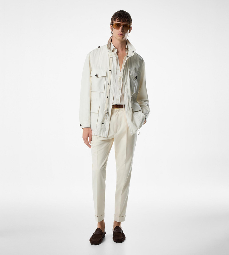 WASHED SILK POPLIN FIELD JACKET 3