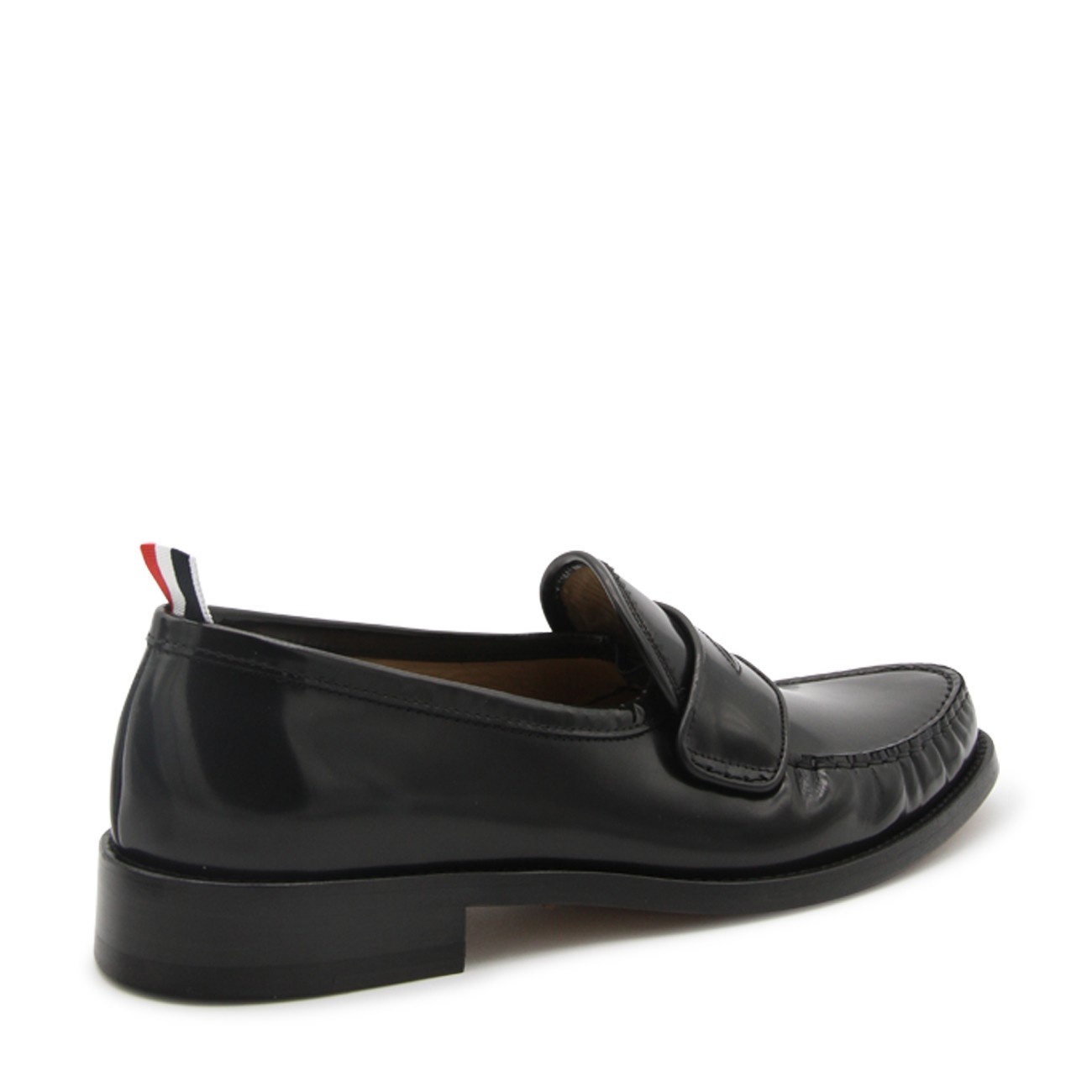 black leather loafers - 3