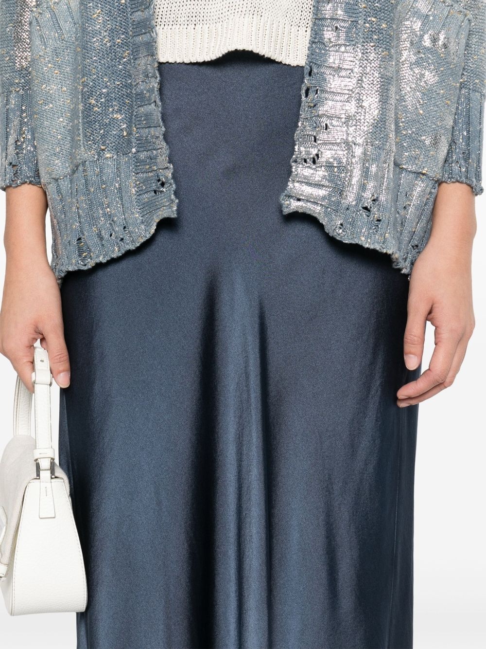 satin midi skirt - 5