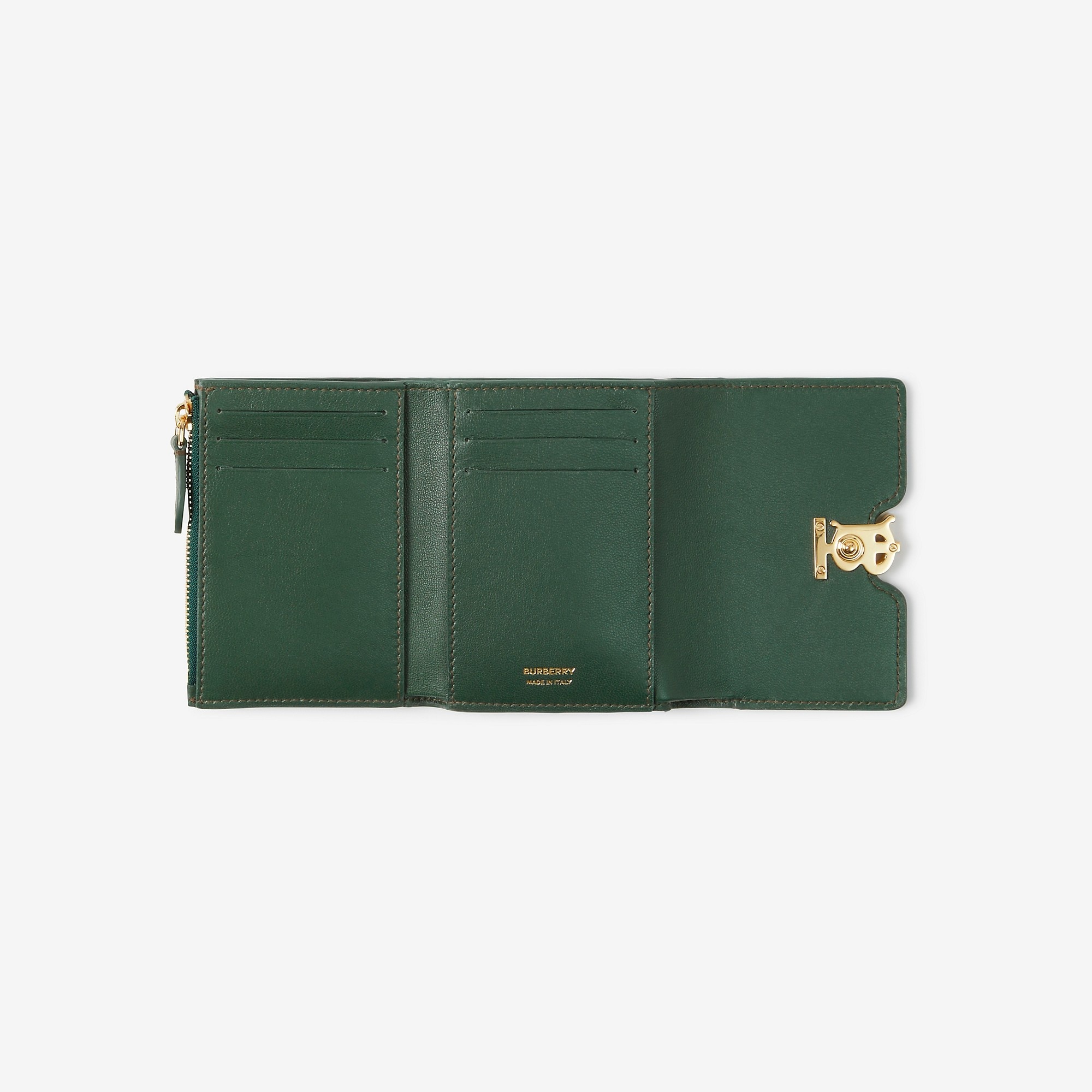 Grainy Leather TB Compact Wallet - 2