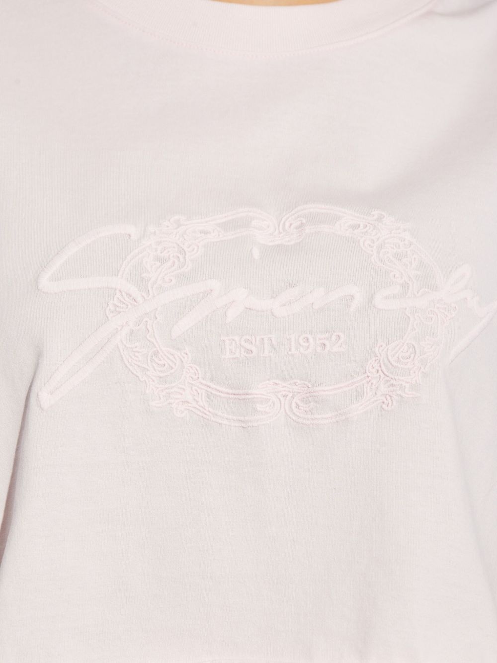 cotton cropped T-shirt - 5