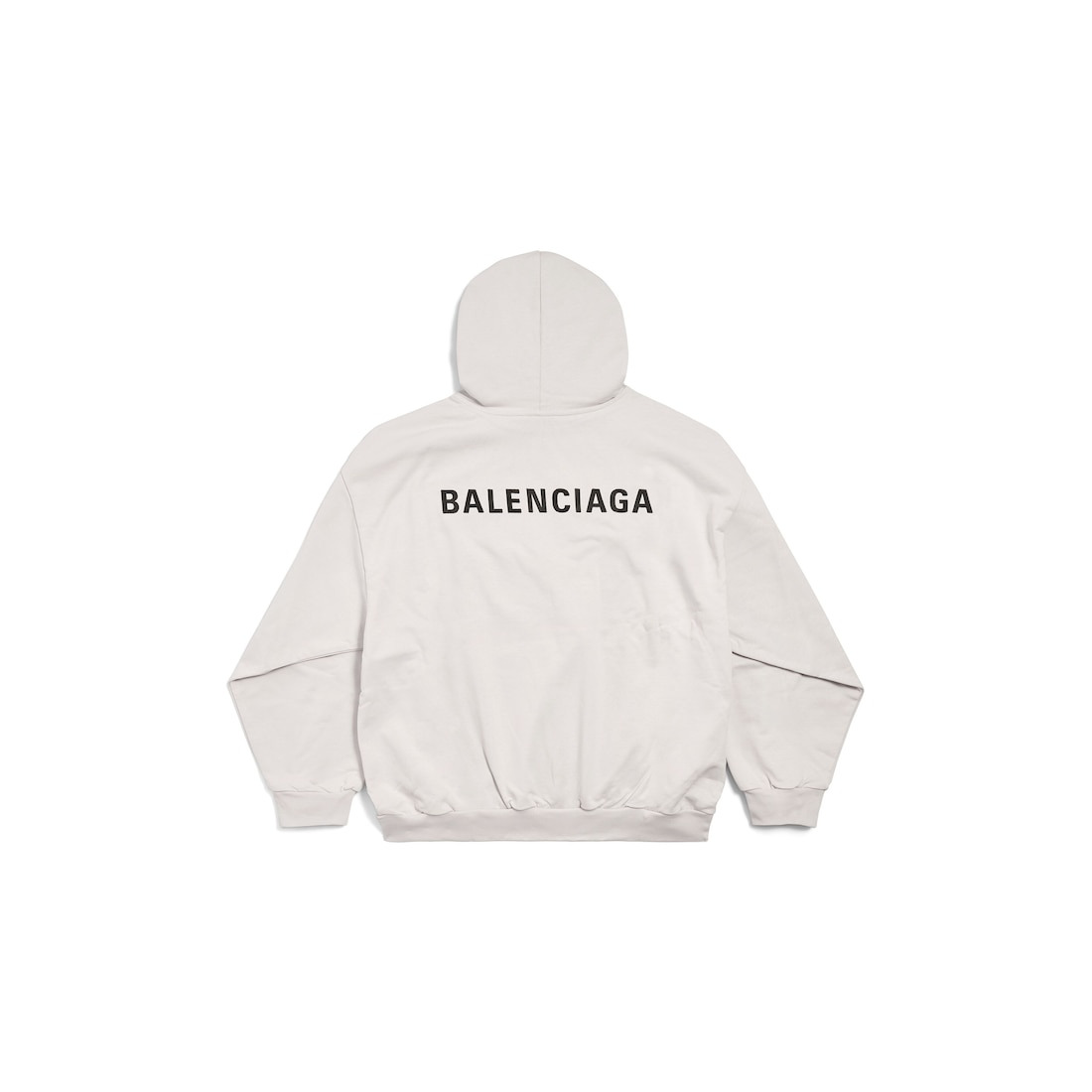 New Balenciaga Back Hoodie Medium Fit in Off White - 8