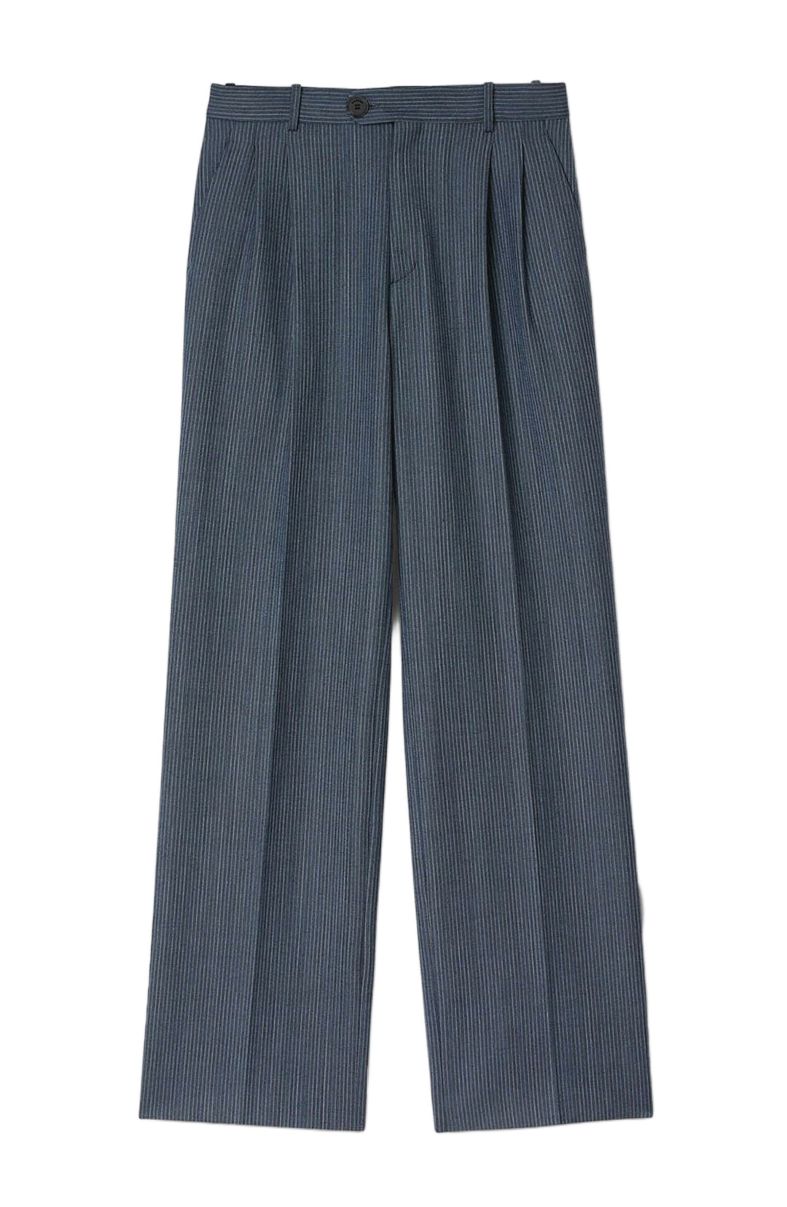 SANDRO Striped wide-leg trousers in Blue at Nordstrom - 5