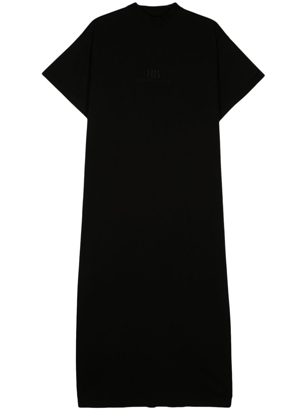 logo-embroidered T-shirt dress - 1