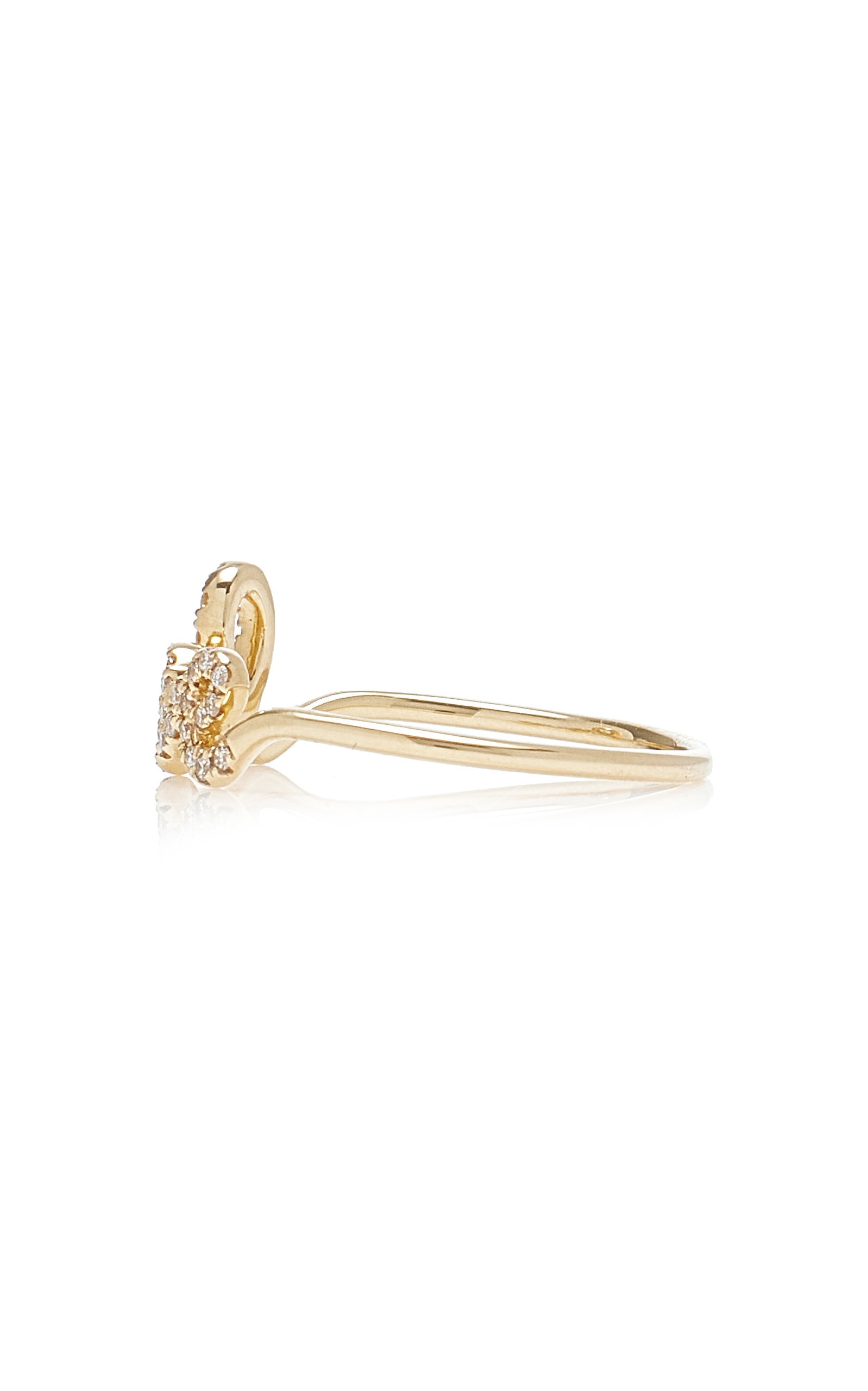 Love Script 14K Gold Diamond Ring gold - 4