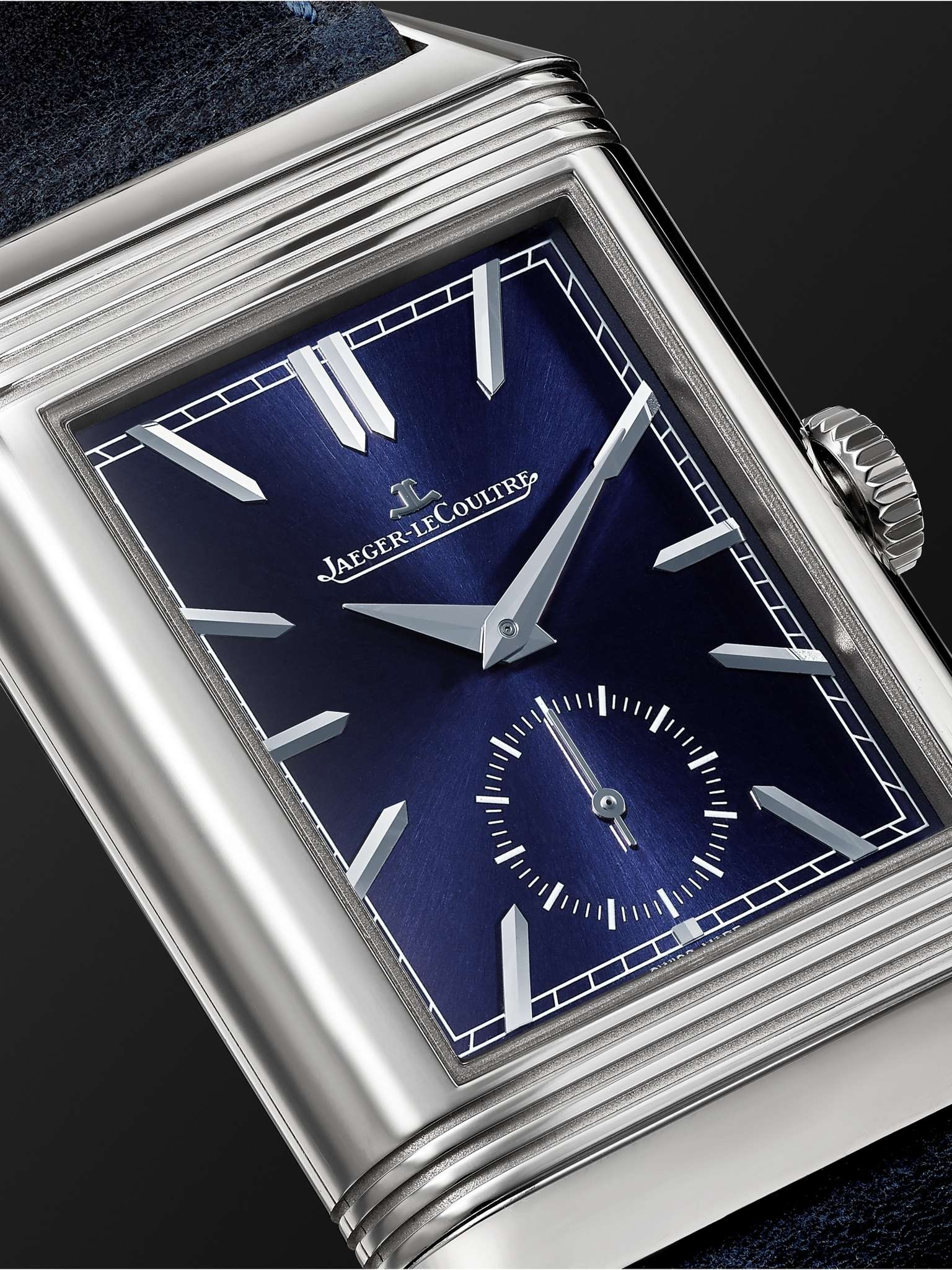 Reverso Tribute Duoface Hand-Wound 28.3mm Stainless Steel and Leather Watch, Ref. No. 3988482 - 6