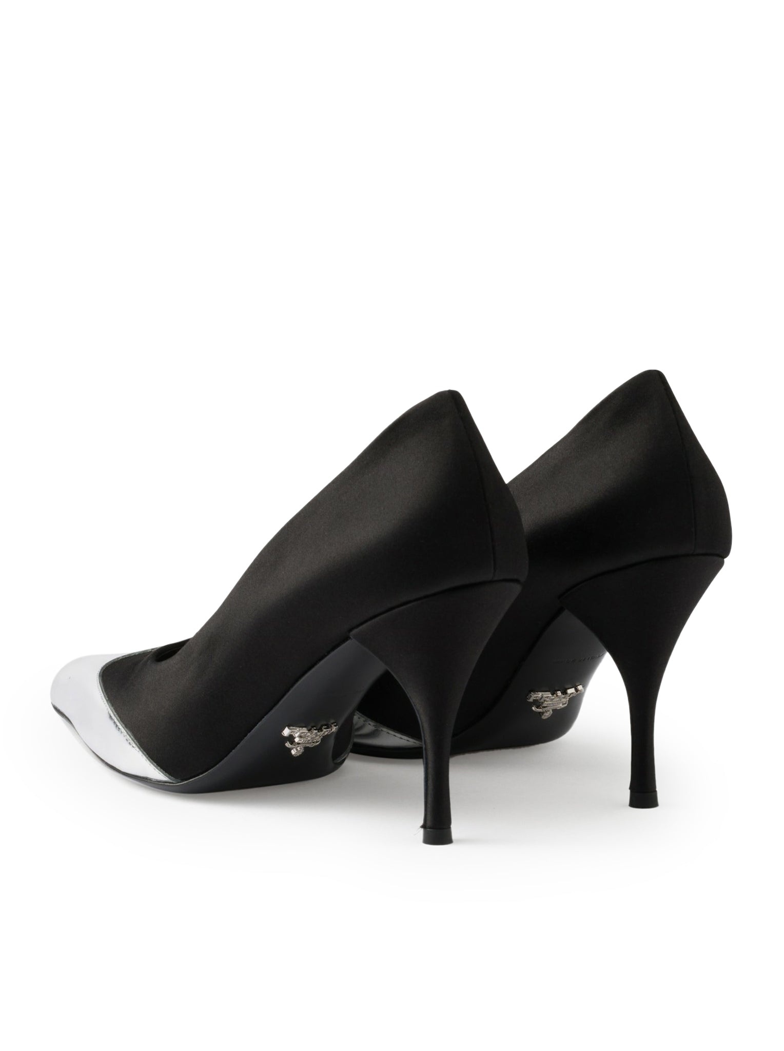 PUMP IN SATIN AND METALLIC LEATHER - 5