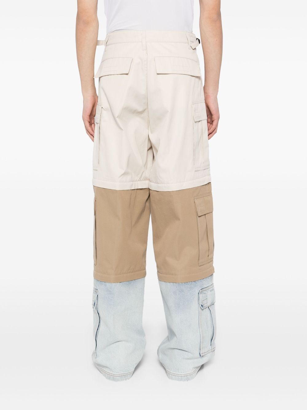 panelled cargo trousers - 4
