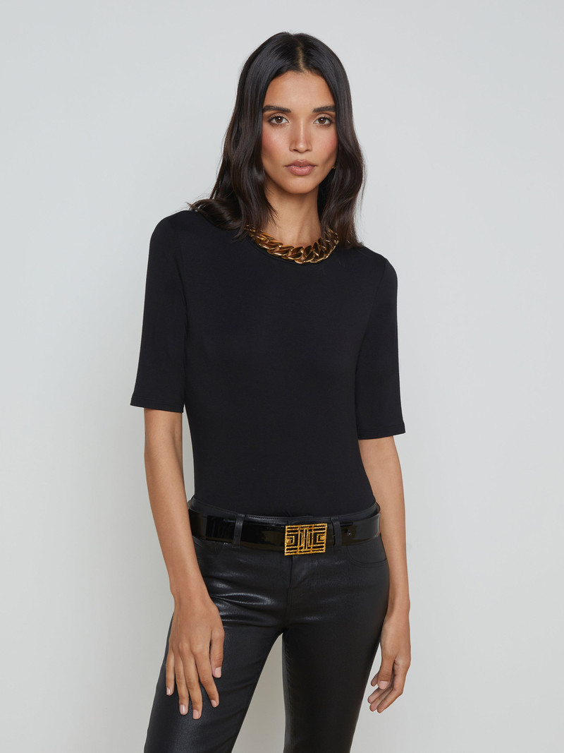 L'AGENCE Saundra Jersey Tee outlook