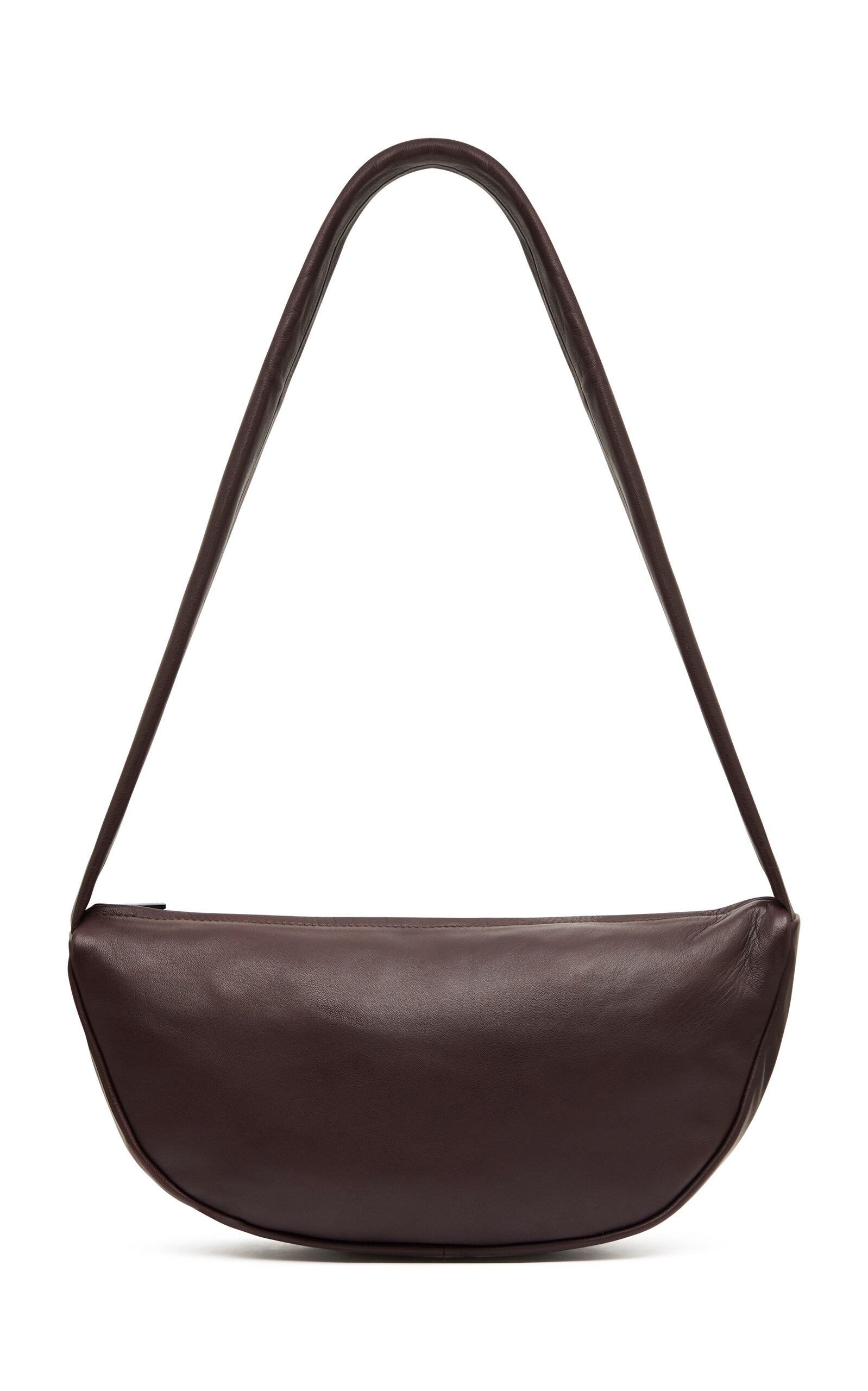 Soft Leather Crescent Bag brown - 1