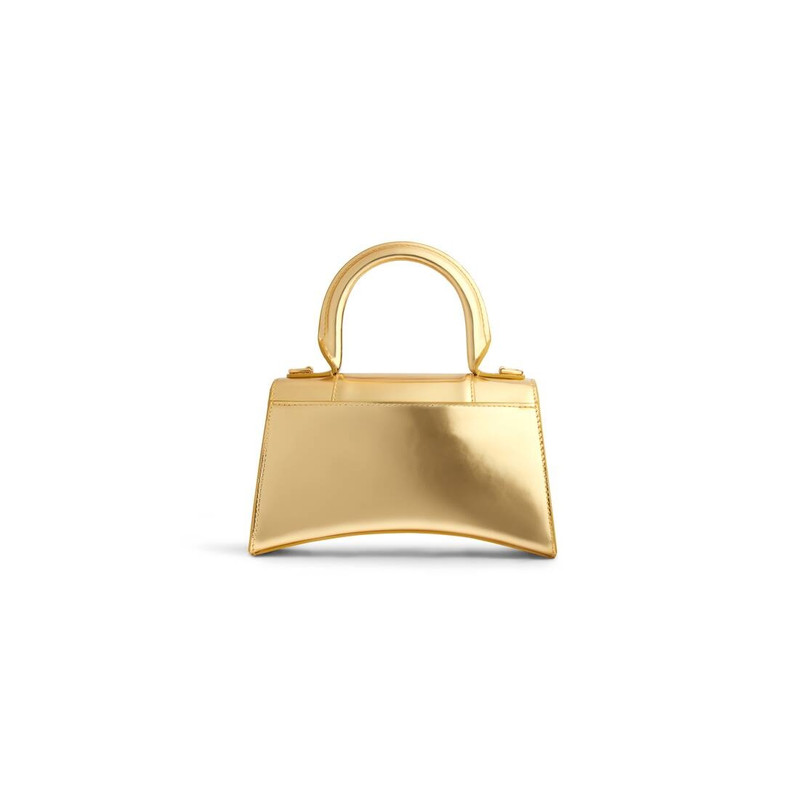 Women's Hourglass Xs Handbag Mirror Effect in Gold 6