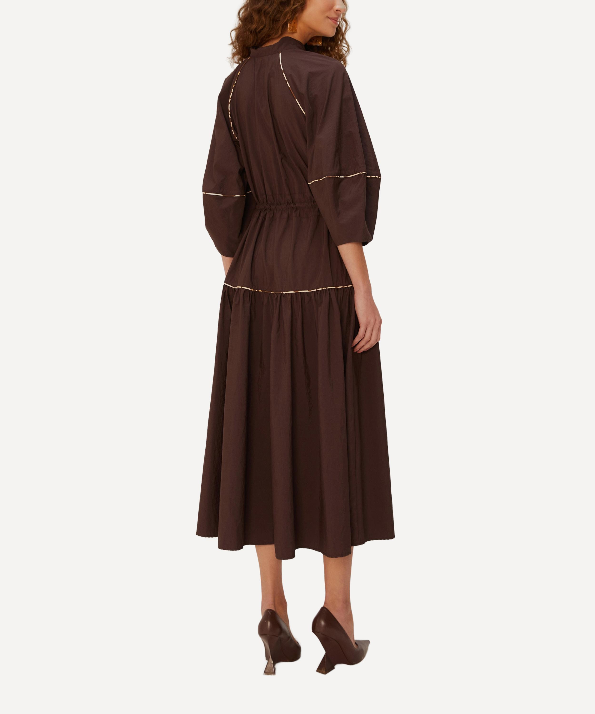 Brown Chemise Midi Dress - 2