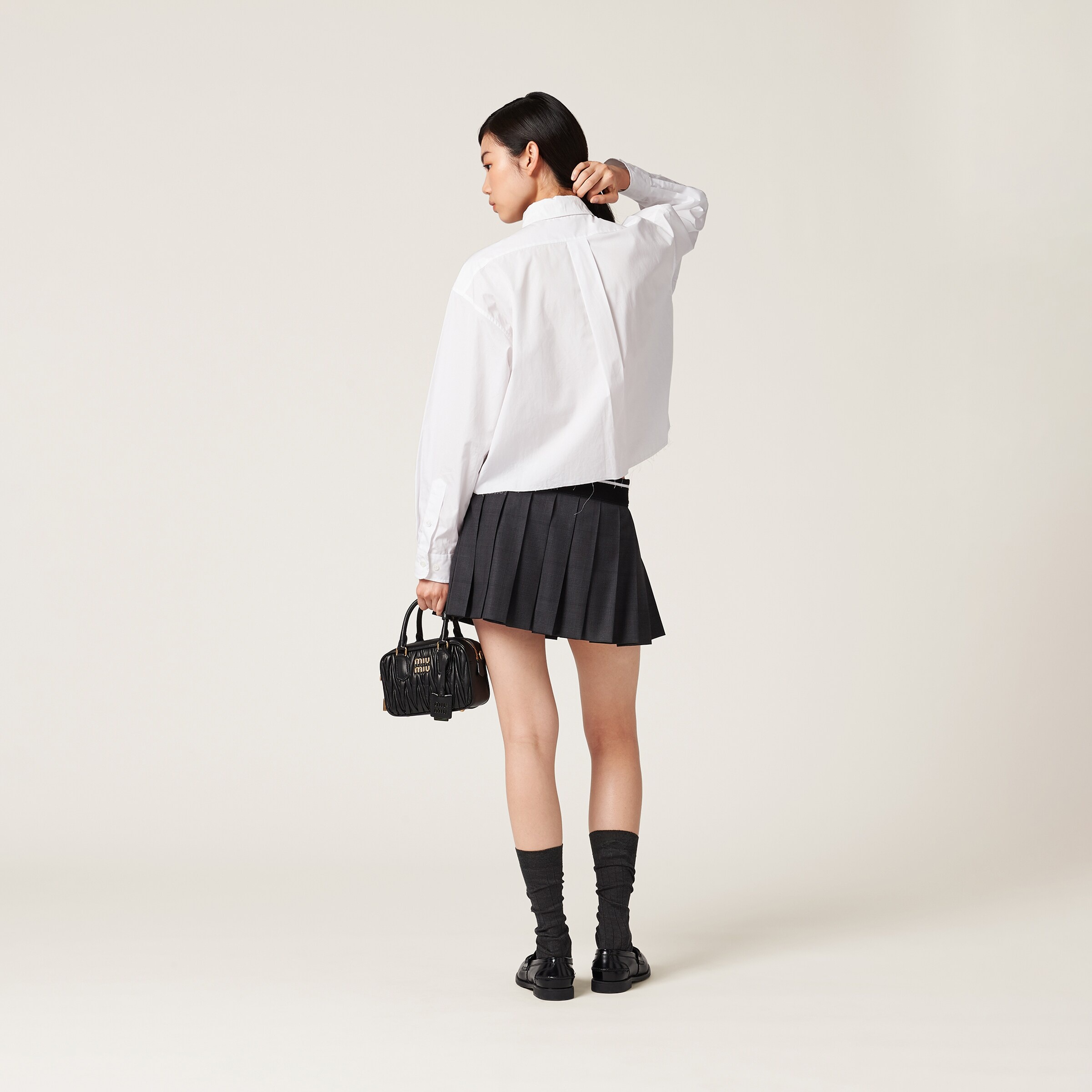 Glen plaid mini skirt - 3