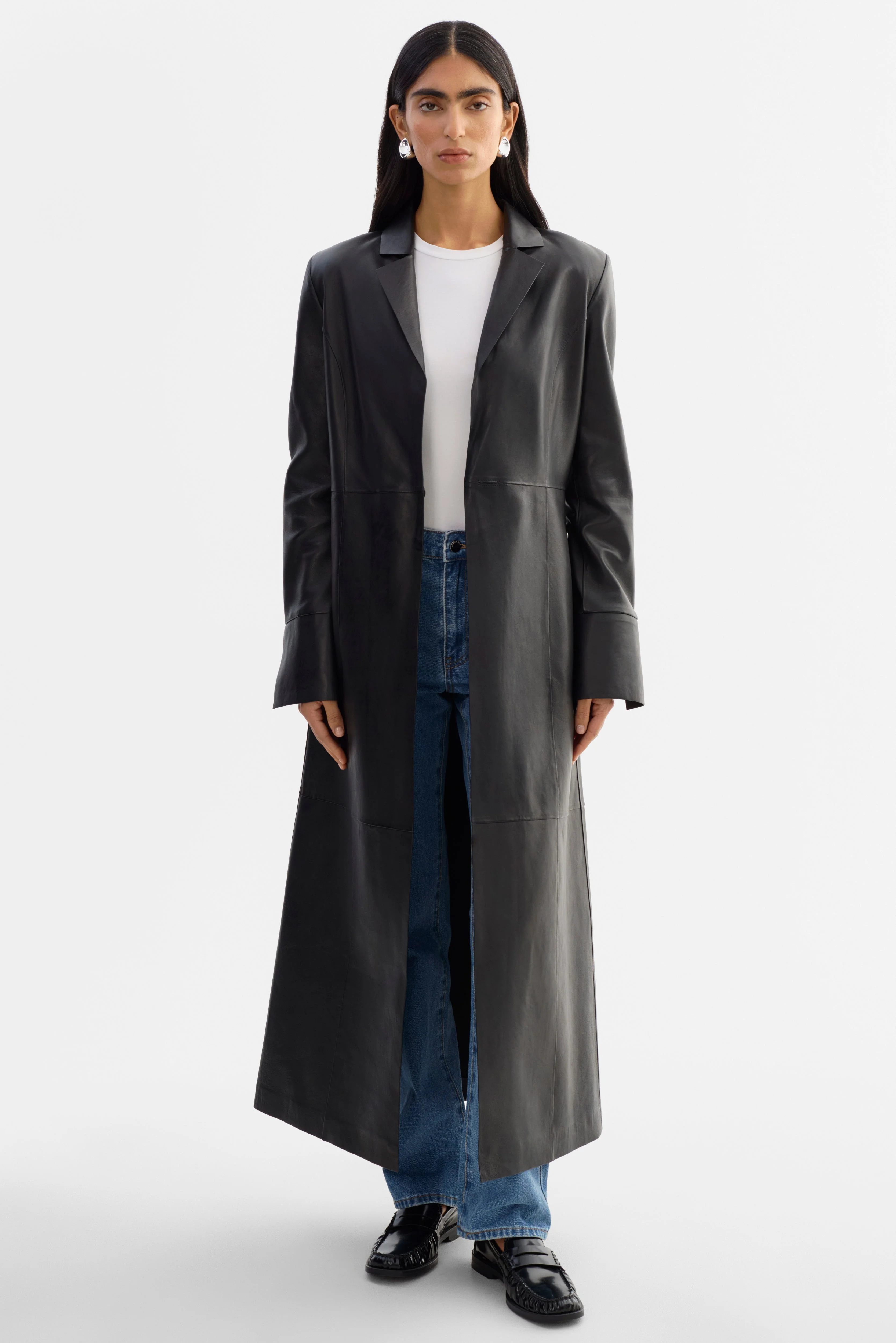 EVANNA | Leather Maxi Coat - 1