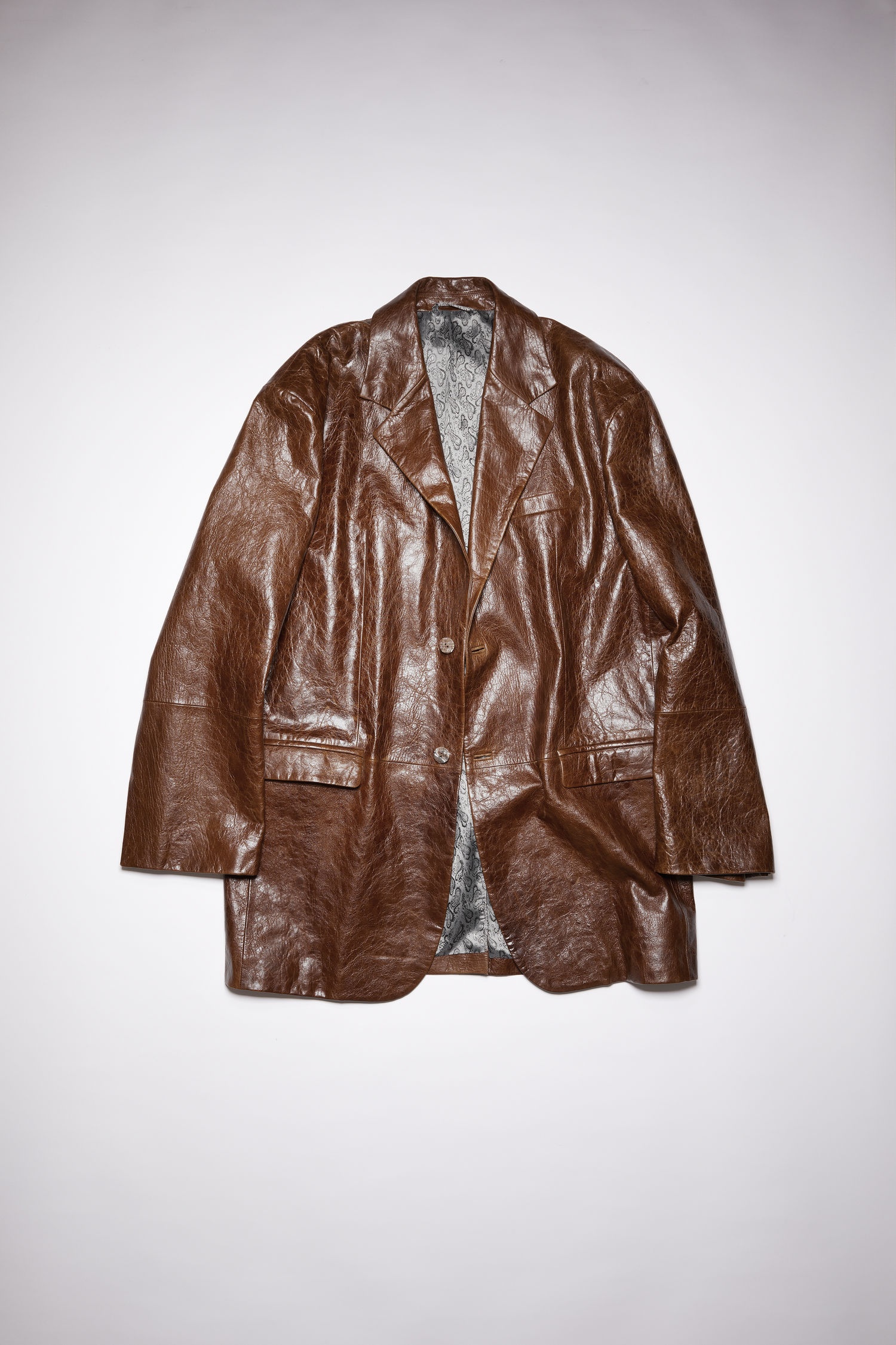 Leather suit jacket - Caramel brown - 1