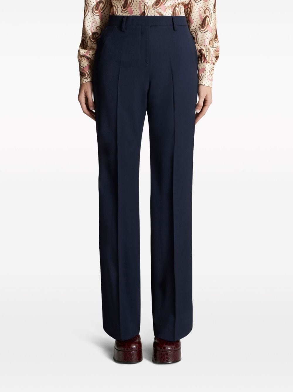 high-waisted pleated tailored trousers - 3