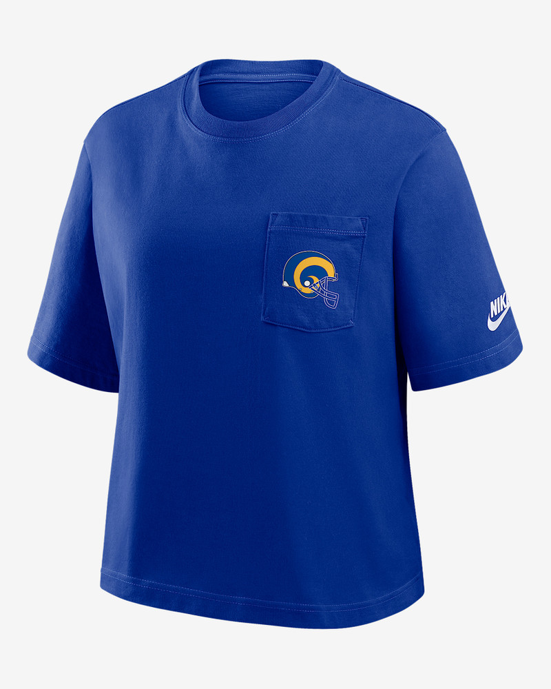 Los Angeles Rams Rewind Pocket Boxy Women's Nike NFL T-Shirt 1