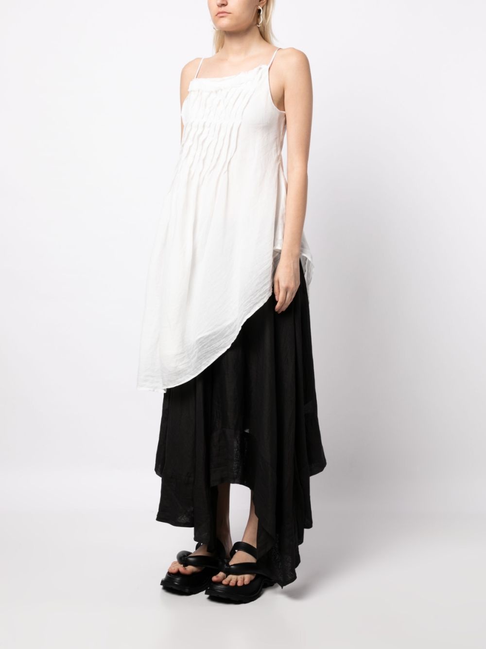 asymmetric-design sleeveless top - 3