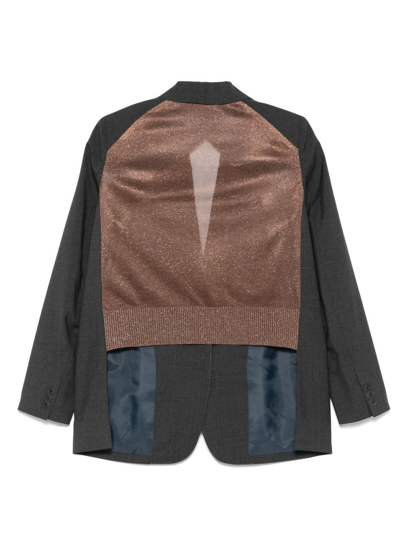 Kolor contrast-panel blazer outlook