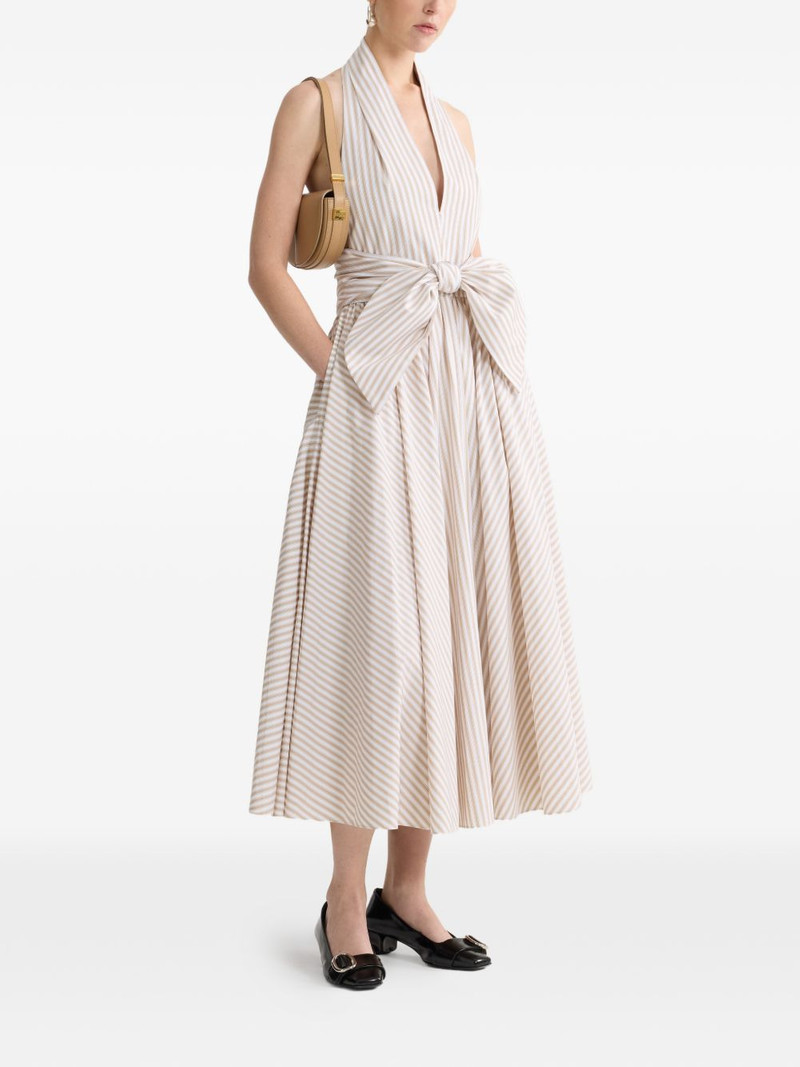 PATOU halterneck knot midi dress outlook