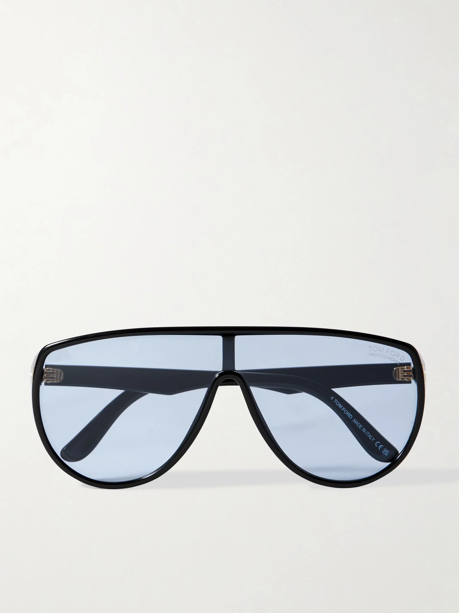 Achilles aviator-style acetate sunglasses Black - 1