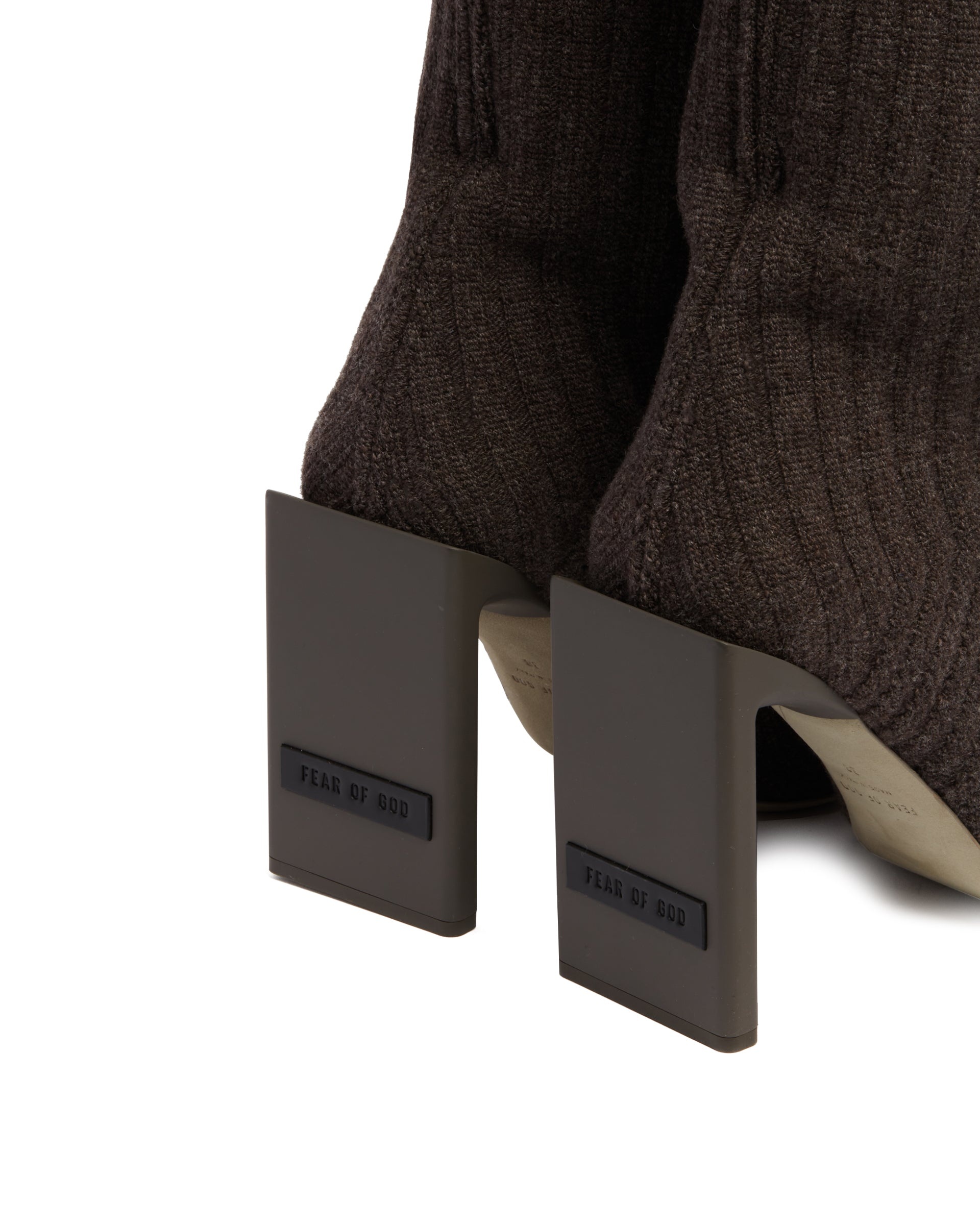 Brown Knit Boots - 6