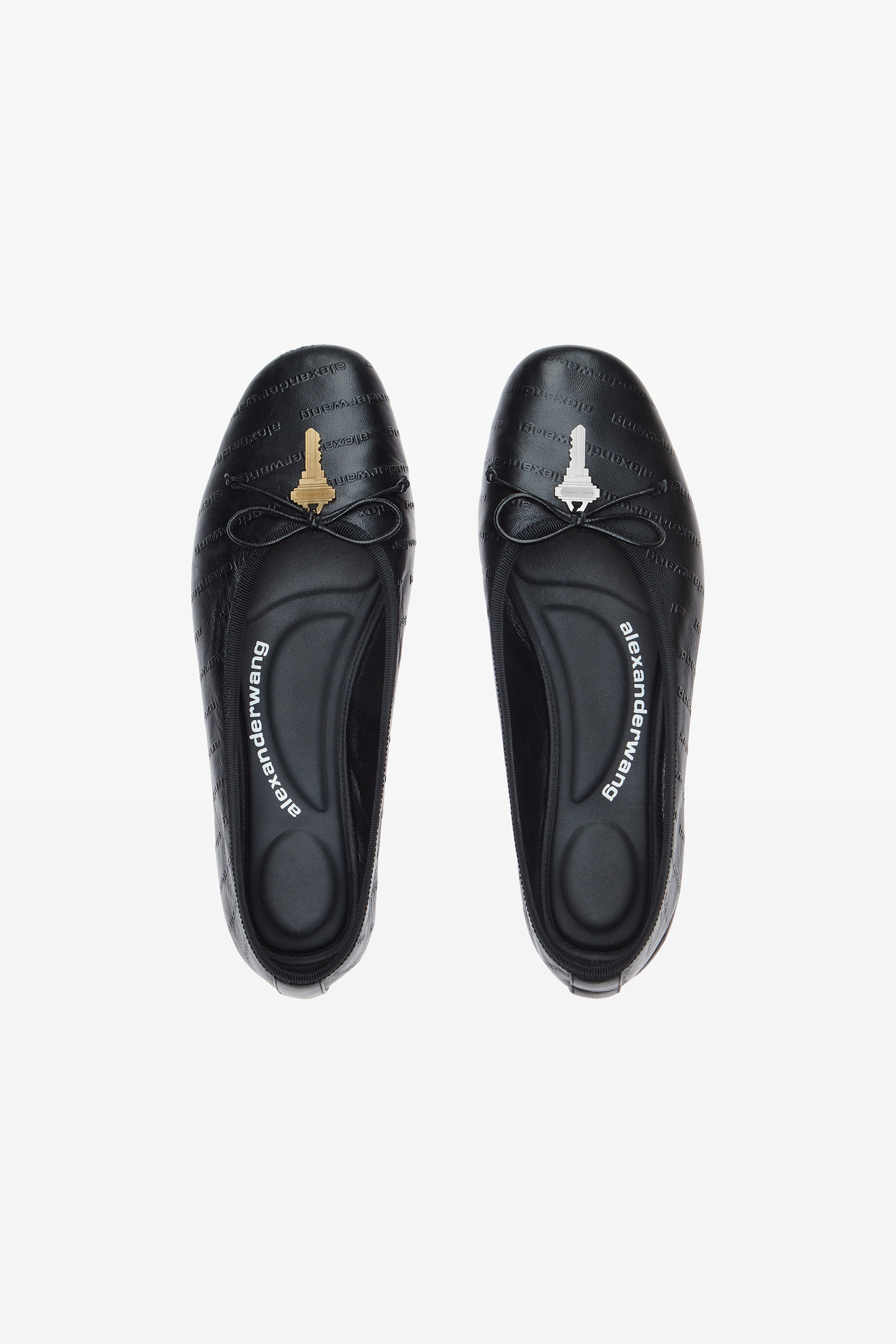 Black Lambskin Ballet Flats - 5