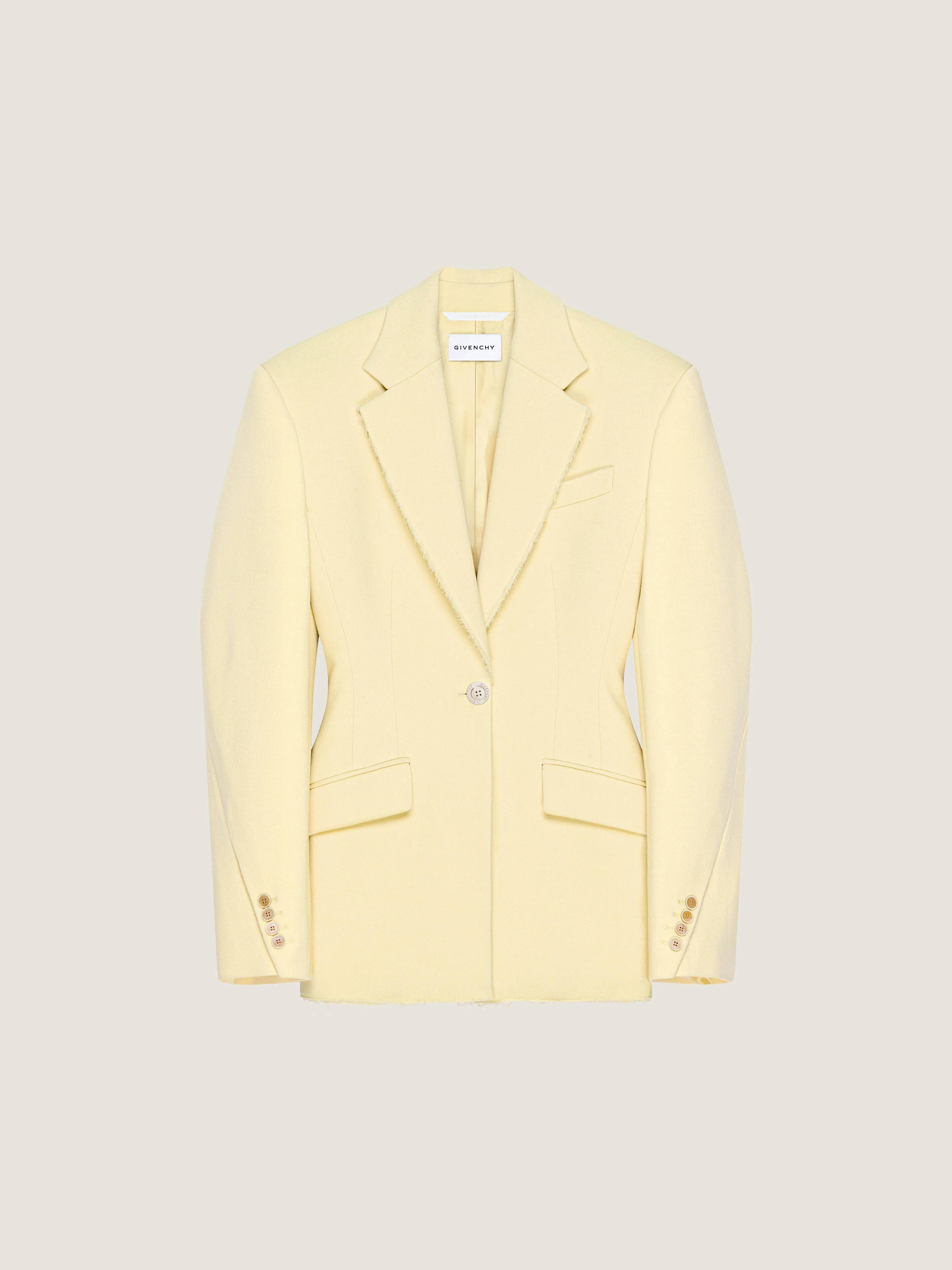 SINGLE-BREASTED COCOON JACKET IN WOOL - 1