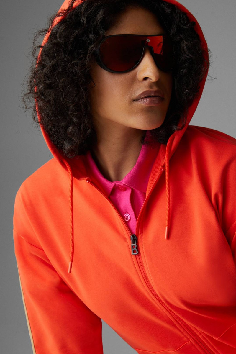 ELSIE SWEATSHIRT JACKET IN ORANGE 4